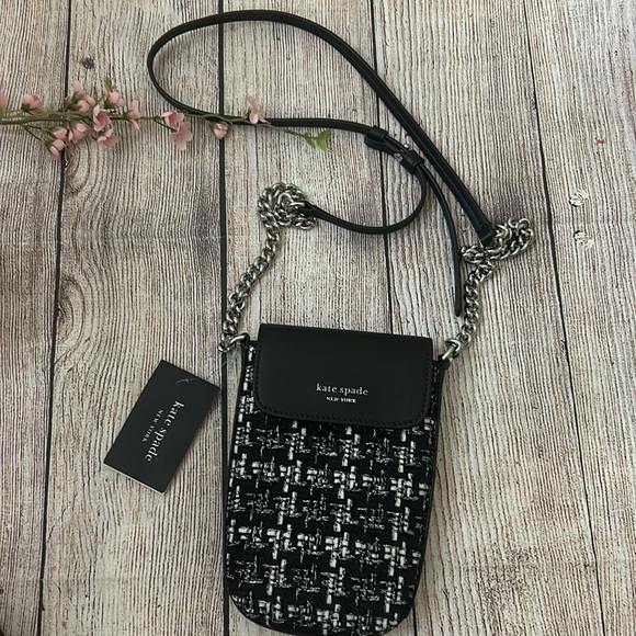 NWT Kate Spade Steffie Tweed Phone Crossbody - Picture 6 of 10